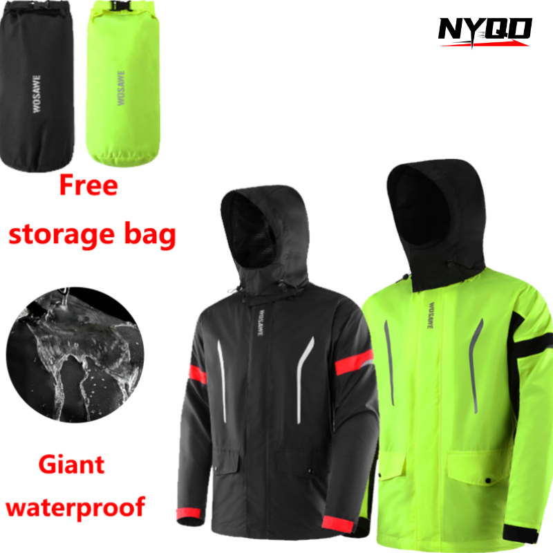 Fishing Rain Suit - WOSAWE Motorcycle Raincoat Waterproof Jacket Rider