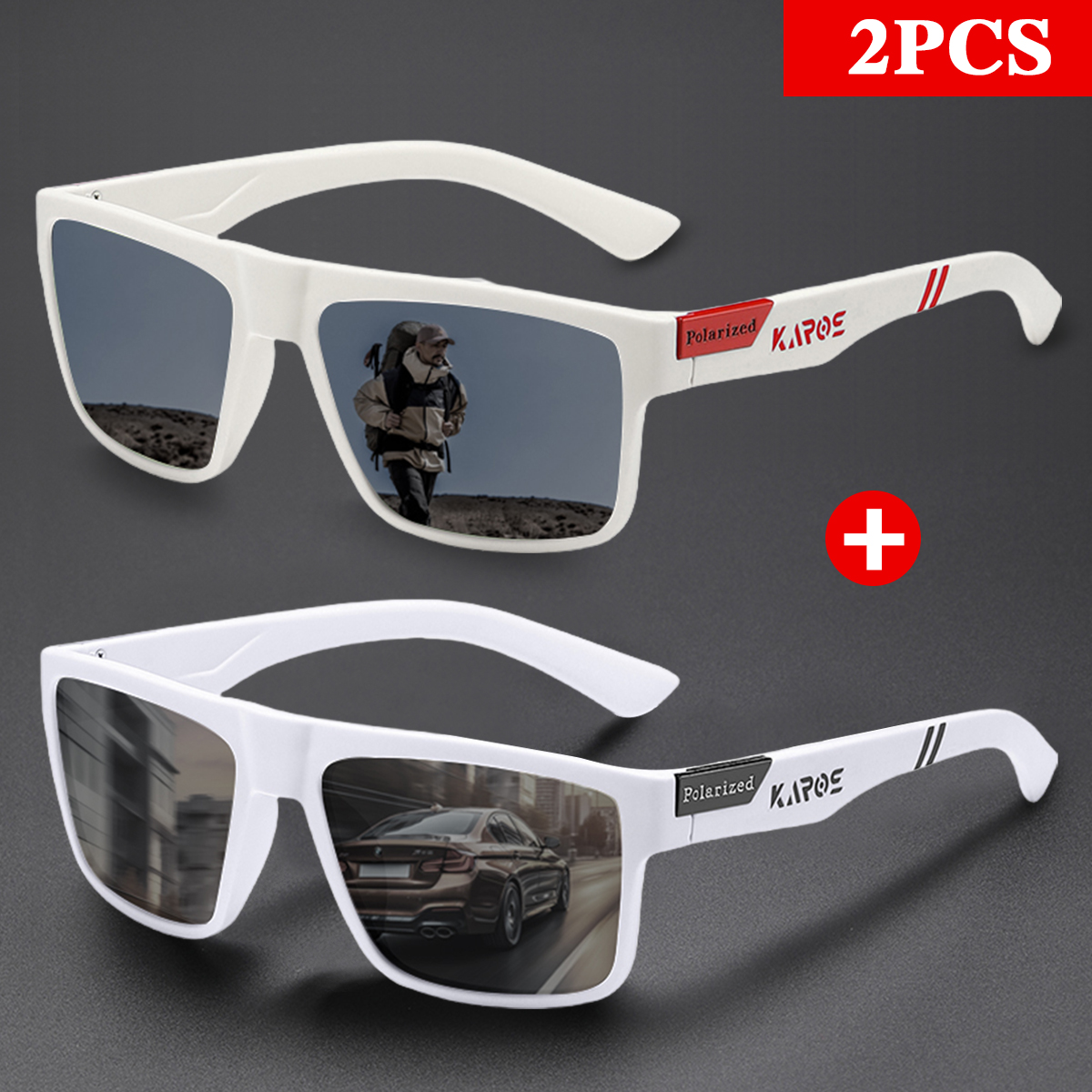 KAROS 2PCS Retro Square Polari – обзор и цена Fishing Sunglasses Polarized