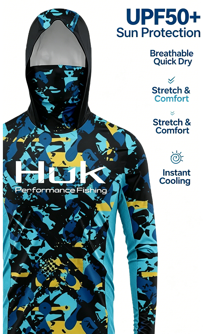 Long Sleeve Fishing Shirts Men – обзор и цена Fishing Mask Sun Protection