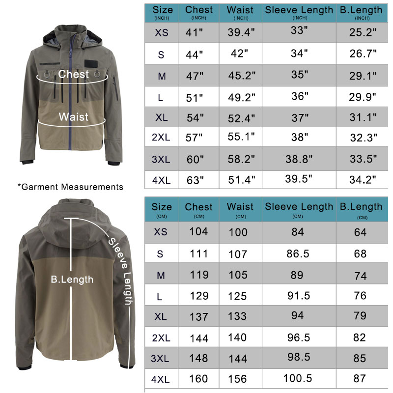 Fishing Wading Jackets 4-Ply B – обзор и цена Fishing Jacket Waterproof