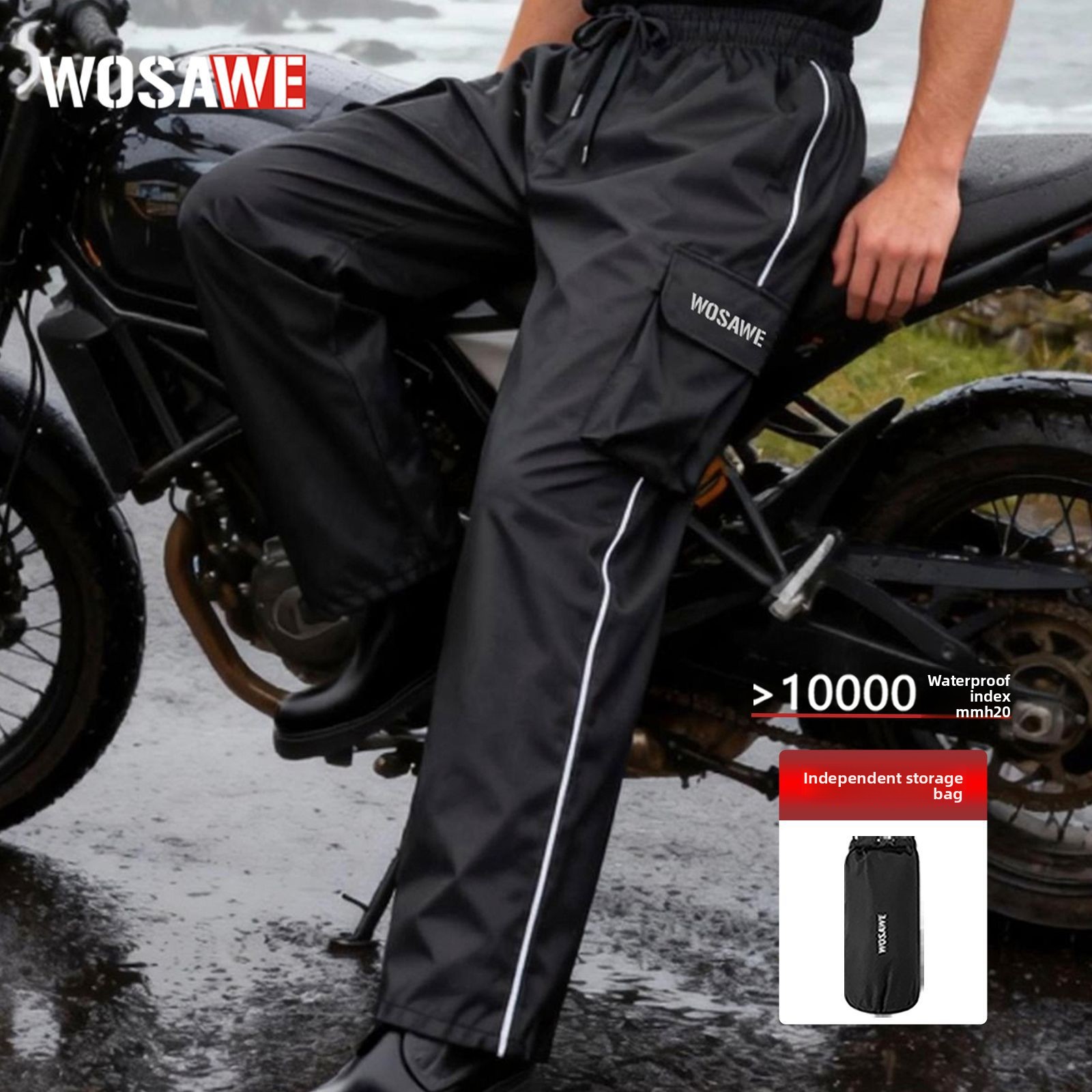 WOSAWE Motorcycle Rain Pants R – обзор и цена Fishing Rain Suit