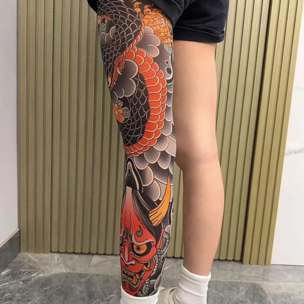 Full Leg Fake Tattoo Socks Pri – обзор и цена Fishing Socks