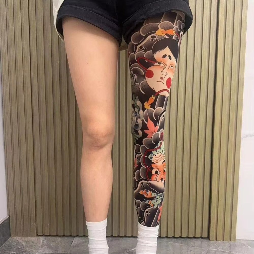 Full Leg Fake Tattoo Socks Pri – обзор и цена Fishing Socks