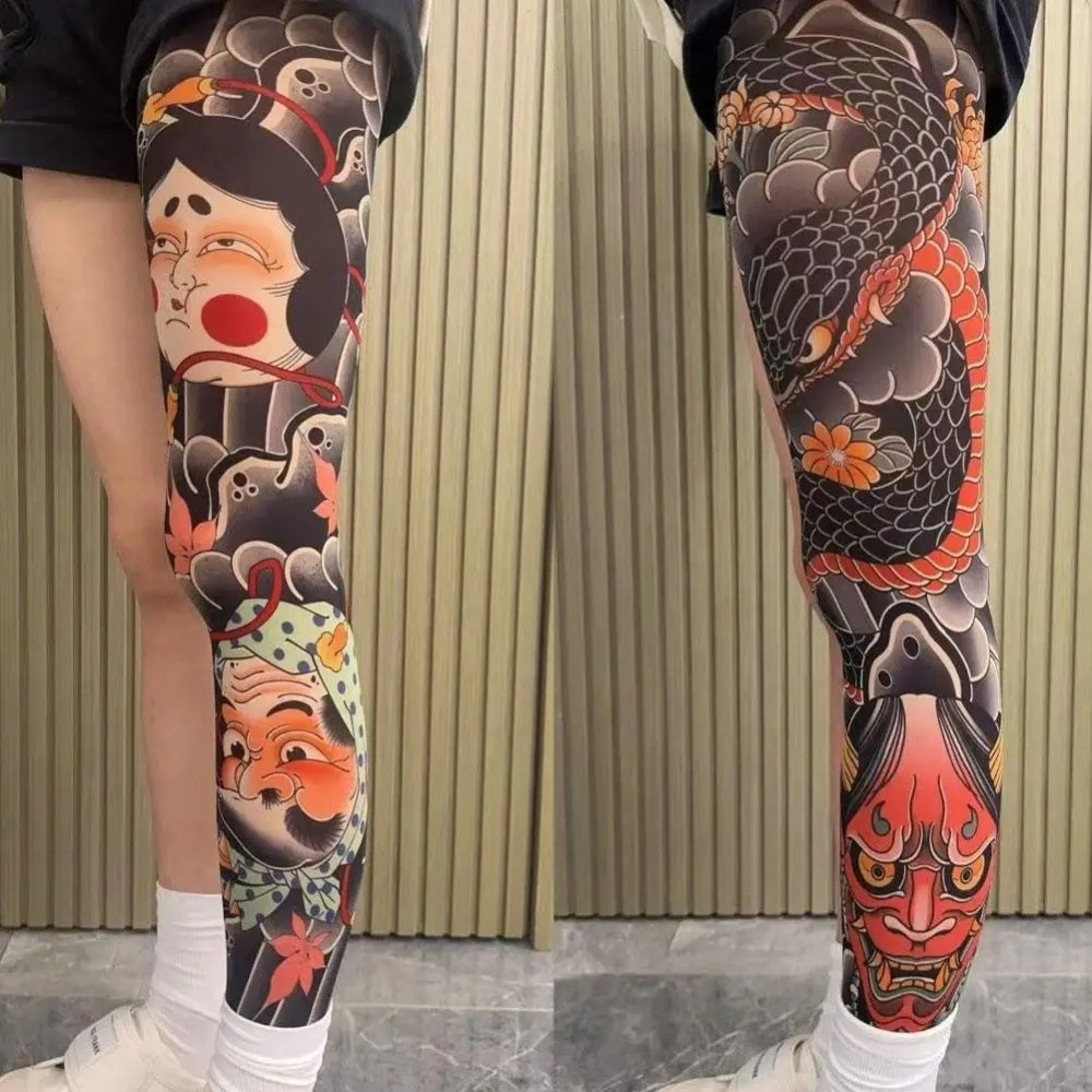 New Full Leg Fake Tattoo Socks – обзор и цена Fishing Socks