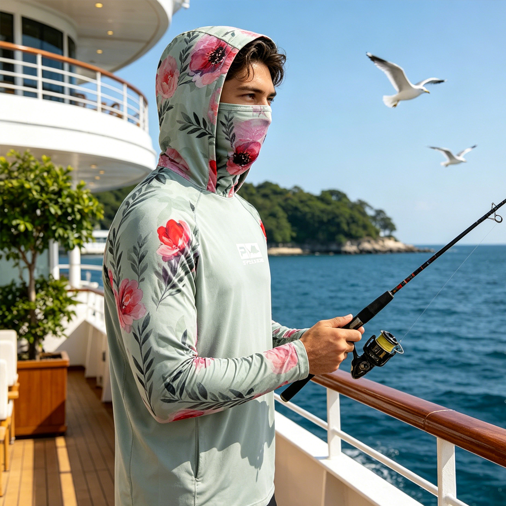 UPF50+ Men's Fishing Hoodie Wi – обзор и цена Fishing Mask Sun Protection