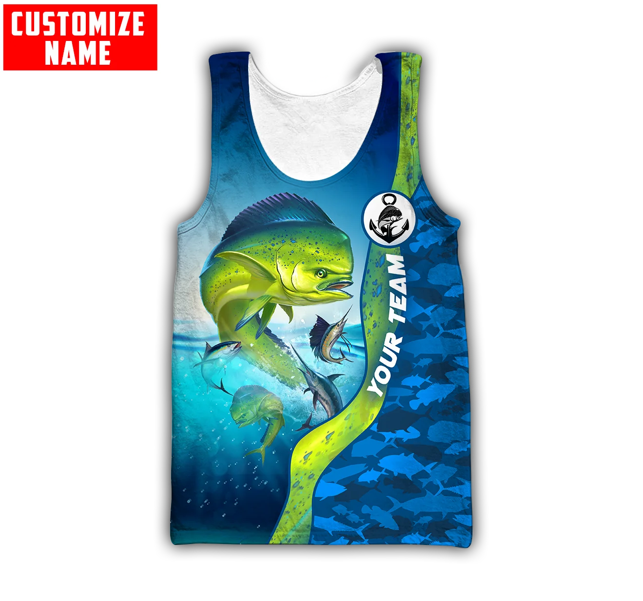 Custom name Mahi mahi fishing  – обзор и цена Fishing Vest