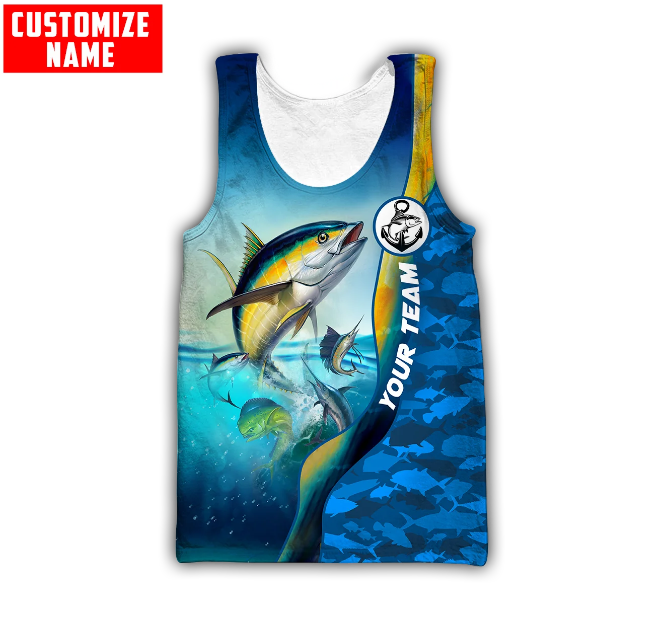 Custom name Mahi mahi fishing  – обзор и цена Fishing Vest